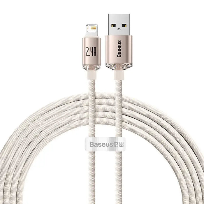 Kabel USB do iP Baseus Crystal Shine 2.4A 2m (różowy) - USB-C to Lightning<<<USB cables<<<GSM Accessories<<<InnproXML