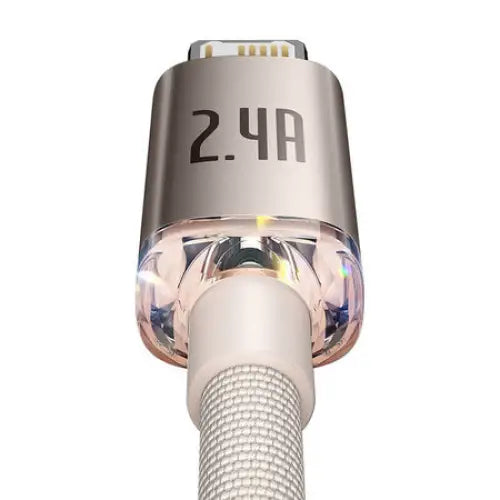 Kabel USB do iP Baseus Crystal Shine 2.4A 2m (różowy) - USB-C to Lightning<<<USB cables<<<GSM Accessories<<<InnproXML