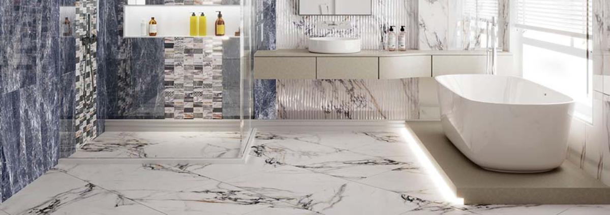 WALL TILE 24.4X74.4 COIN WAVE WHITE