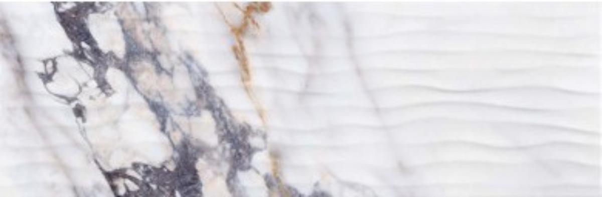 WALL TILE 24.4X74.4 COIN WAVE WHITE