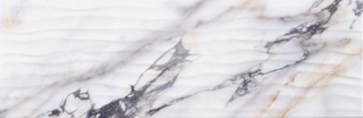 WALL TILE 24.4X74.4 COIN WAVE WHITE