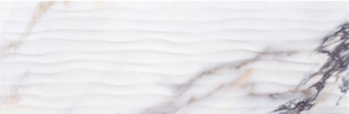 WALL TILE 24.4X74.4 COIN WAVE WHITE