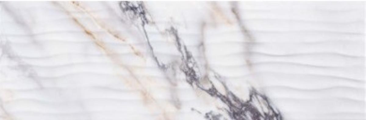 WALL TILE 24.4X74.4 COIN WAVE WHITE