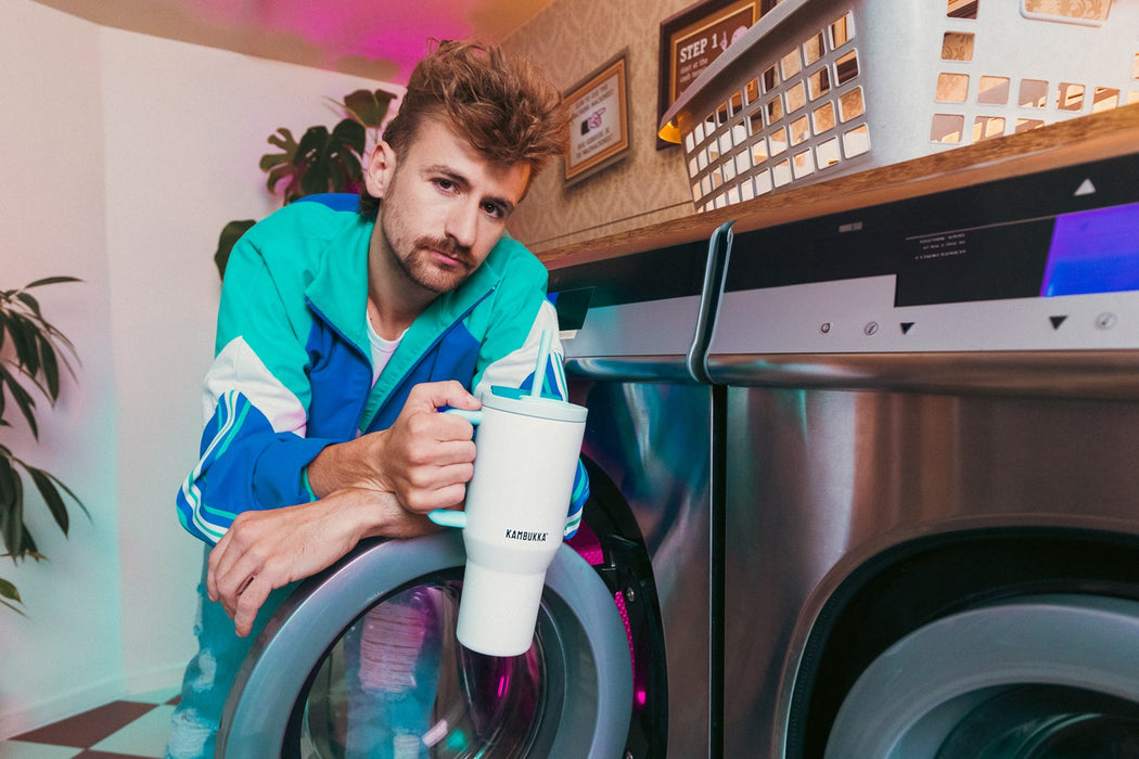 Thermal mug with telescopic straw Kambukka Rio Tumbler 950ml Frosty Coconut