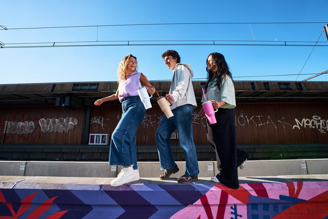 Thermal mug with telescopic straw Kambukka Rio Tumbler 950ml Frosty Coconut