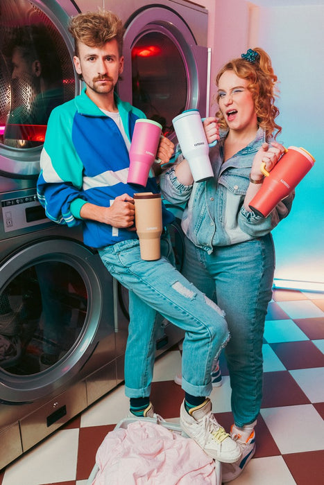 Thermal mug with telescopic straw Kambukka Rio Tumbler 950ml Almond Dream