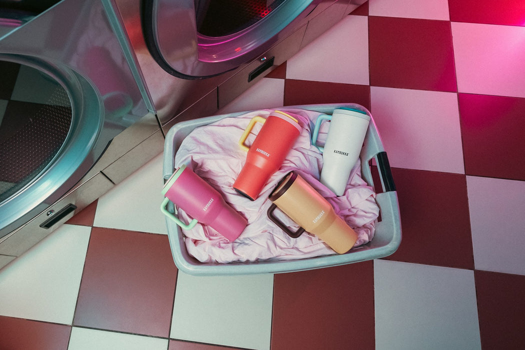 Thermal mug with telescopic straw Kambukka Rio Tumbler 950ml Almond Dream