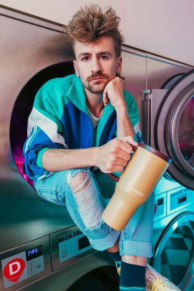 Thermal mug with telescopic straw Kambukka Rio Tumbler 950ml Almond Dream