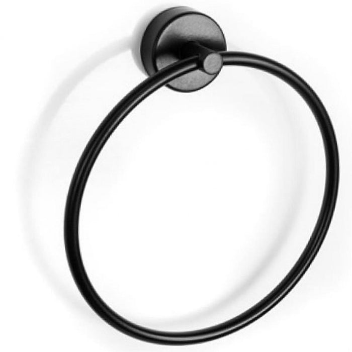 TOWEL RING BLACK MATT MODERNO