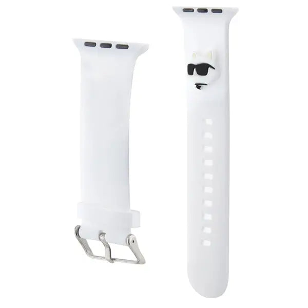 Karl Lagerfeld 3D Rubber Choupette Head Strap for Apple Watch 42/44/45/49mm - White - Other cell phone