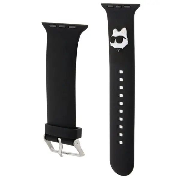 Karl Lagerfeld 3D Rubber Choupette Heads Strap for Apple Watch 38/40/41mm - Black - Other cell phone