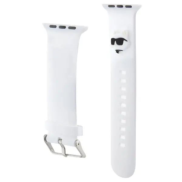 Karl Lagerfeld 3D Rubber Choupette Heads Strap for Apple Watch 38/40/41mm - White - Other cell phone