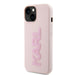 Karl Lagerfeld 3D Rubber Glitter Logo case for iPhone 15 - pink - Cell phone cases and covers<<<HurtelXML