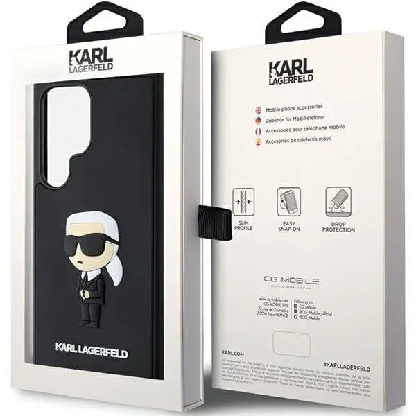 Karl Lagerfeld 3D Rubber Ikonik case for Samsung Galaxy S24 Ultra - black - Cell phone cases and covers<<<HurtelXML