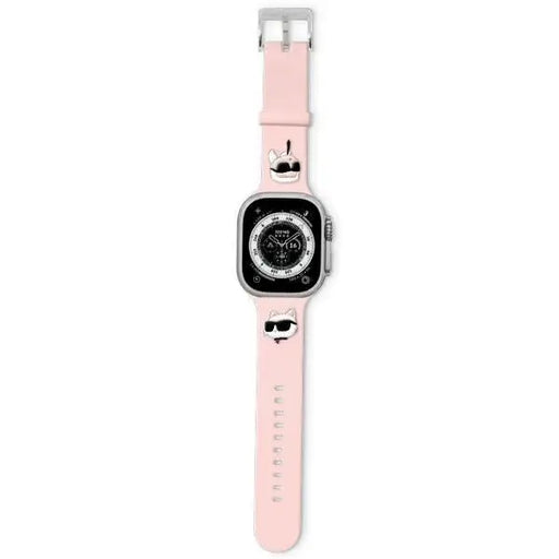 Karl Lagerfeld 3D Rubber Karl&Choupette Heads strap for Apple Watch 38/40/41mm - pink - Other cell phone
