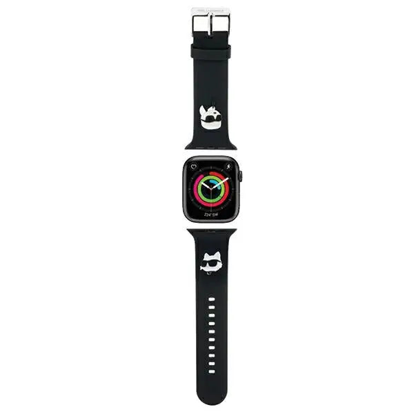 Karl Lagerfeld 3D Rubber Karl&Choupette Heads strap for Apple Watch 38/40/41mm - black - Other cell phone