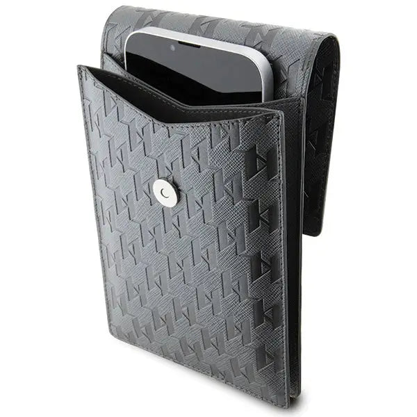 Karl Lagerfeld Bag KLWBSAKHPKG case - silver Saffiano Monogram Ikonik - Cell phone cases and covers<<<HurtelXML