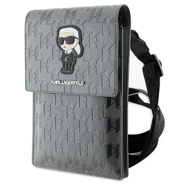 Karl Lagerfeld Bag KLWBSAKHPKG case - silver Saffiano Monogram Ikonik - Cell phone cases and covers<<<HurtelXML