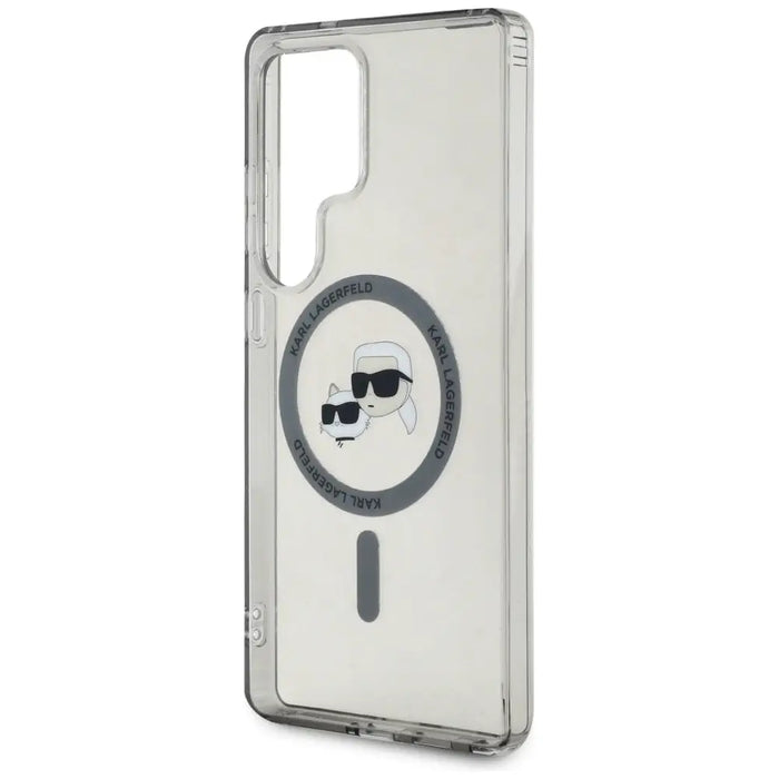 Karl Lagerfeld Button Karl & Choupette Heads Printed Logo MagSafe Samsung Galaxy S25 Ultra case black - Cell phone