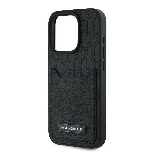 Karl Lagerfeld Cardslots Monogram iPhone 16 Pro Max Case - Black - Cell phone cases and covers<<<HurtelXML