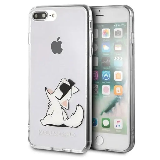 Karl Lagerfeld Choupette Fun iPhone 7 / 8 Plus Case - Transparent - Cell phone cases and covers<<<HurtelXML