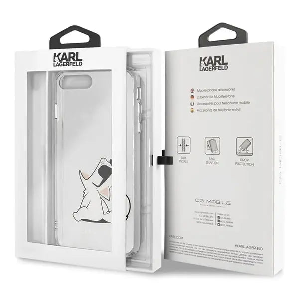 Karl Lagerfeld Choupette Fun iPhone 7 / 8 Plus Case - Transparent - Cell phone cases and covers<<<HurtelXML