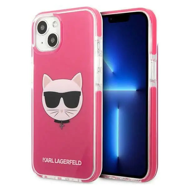 Karl Lagerfeld Choupette Head case for iPhone 13 - fuchsia - Cell phone cases and covers<<<HurtelXML