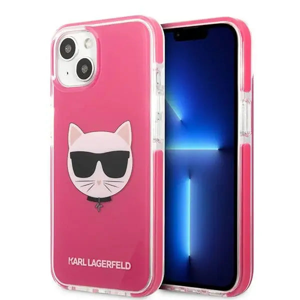 Karl Lagerfeld Choupette Head case for iPhone 13 mini - fuchsia - Cell phone cases and covers<<<HurtelXML