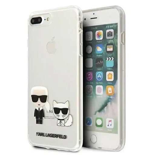 Karl Lagerfeld Karl & Choupette iPhone 7 / 8 Plus Case - Transparent - Cell phone cases and covers<<<HurtelXML