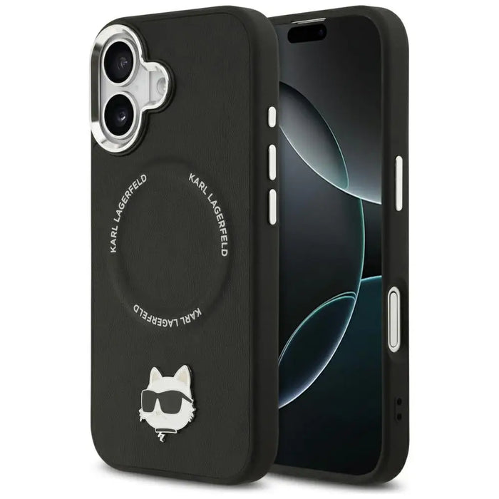 Karl Lagerfeld Choupette Pin MagSafe Case for iPhone 17 - Black - Cell phone cases and covers<<<HurtelXML