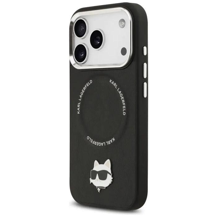 Karl Lagerfeld Choupette Pin MagSafe Case for iPhone 17 Pro - Black - Cell phone cases and covers<<<HurtelXML