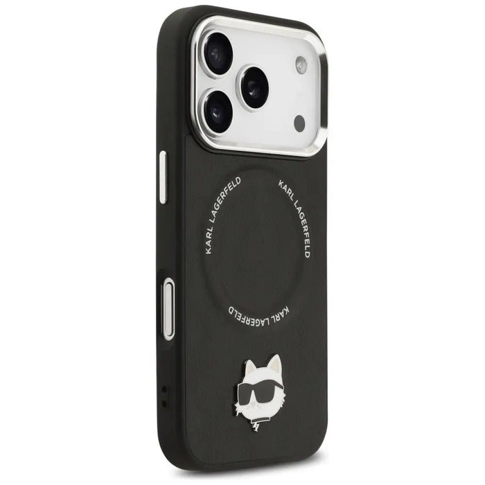 Karl Lagerfeld Choupette Pin MagSafe Case for iPhone 17 Pro - Black - Cell phone cases and covers<<<HurtelXML
