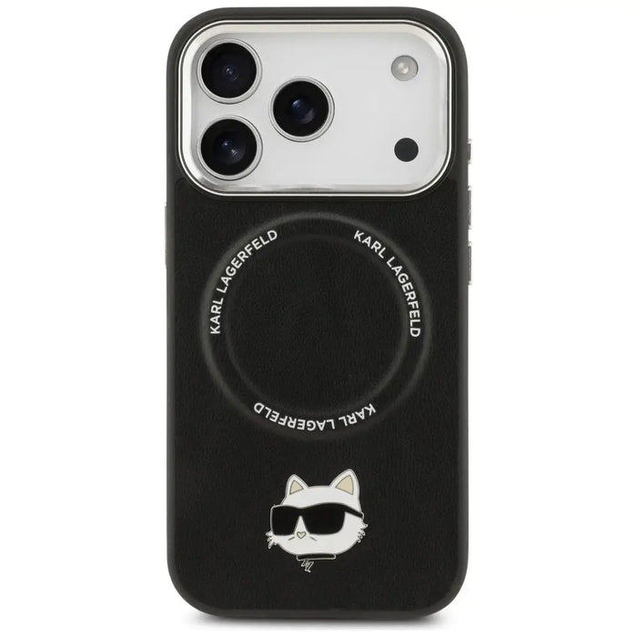 Karl Lagerfeld Choupette Pin MagSafe Case for iPhone 17 Pro Max - Black - Cell phone cases and covers<<<HurtelXML