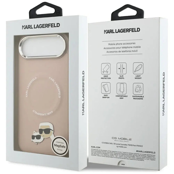 Karl Lagerfeld Karl & Choupette Pins MagSafe Case for iPhone Air Pink - Cell phone cases and covers<<<HurtelXML