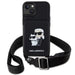 Karl Lagerfeld Crossbody Saffiano Karl&Choupette Case for iPhone 14 Plus - Black - Cell phone cases