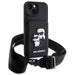 Karl Lagerfeld Crossbody Saffiano Karl&Choupette Case for iPhone 14 Plus - Black - Cell phone cases