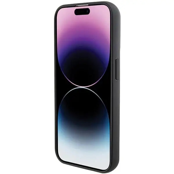 Karl Lagerfeld Fixed Glitter Choupette Logo Metal Pin Case for iPhone 15 Pro - Silver - Cell phone cases