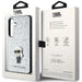 Karl Lagerfeld Fixed Glitter Ikonik Logo Metal Pin case for Samsung Galaxy S24+ - silver - Cell phone cases