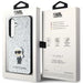 Karl Lagerfeld Fixed Glitter Ikonik Logo Metal Pin Case for Samsung Galaxy S24 - Silver - Cell phone cases