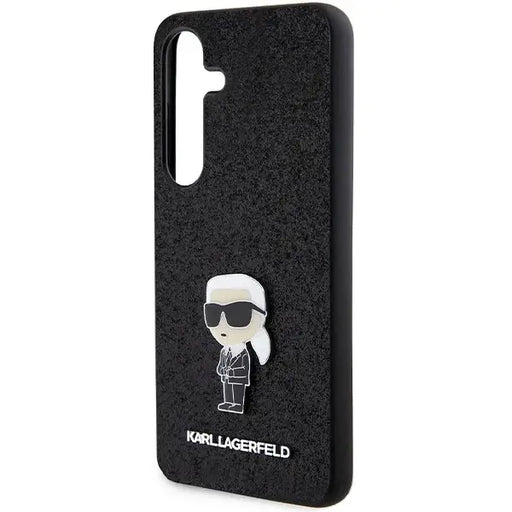 Karl Lagerfeld Fixed Glitter Ikonik Logo Metal Pin case for Samsung Galaxy S24 - black - Cell phone cases
