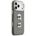Karl Lagerfeld FW Grained Karl & Choupette Heads Pins & Logo iPhone 17 Pro Max Case - Gray - Cell phone cases