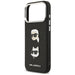 Karl Lagerfeld FW Grained Karl & Choupette Heads Pins & Logo iPhone 17 Pro Max Case - Black - Cell phone cases