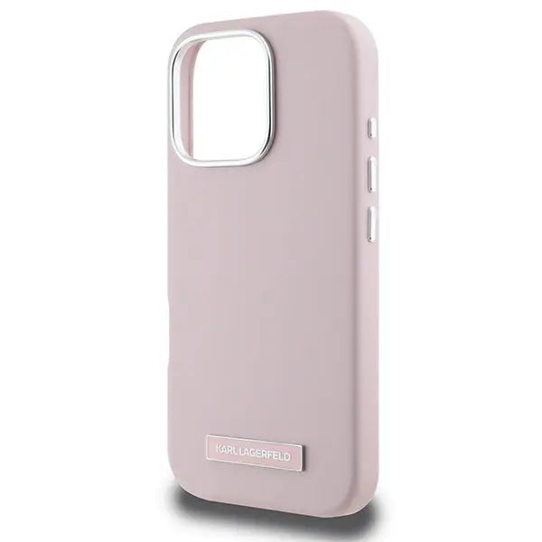 Karl Lagerfeld FW Metal Plate MagSafe iPhone 16 Pro Max Case - Pink - Cell phone cases and covers<<<HurtelXML