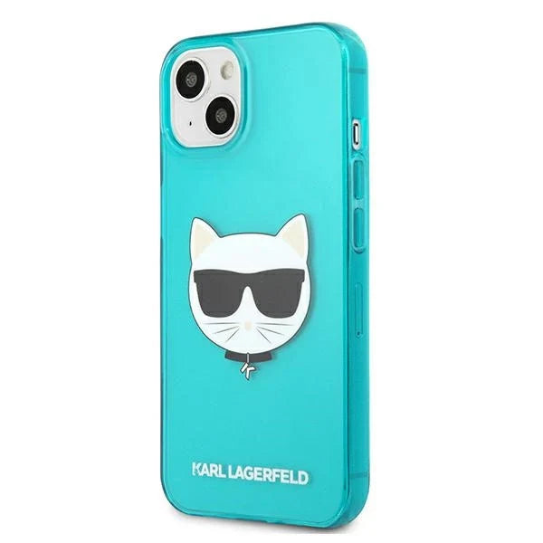 Karl Lagerfeld Glitter Choupette Fluo Case for iPhone 13 mini 5.4’’ - blue - Cell phone cases and covers<<<HurtelXML