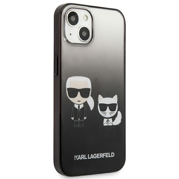 Karl Lagerfeld Gradient Ikonik Karl&Choupette Case for iPhone 13 mini - Black - Cell phone cases and covers<<<HurtelXML