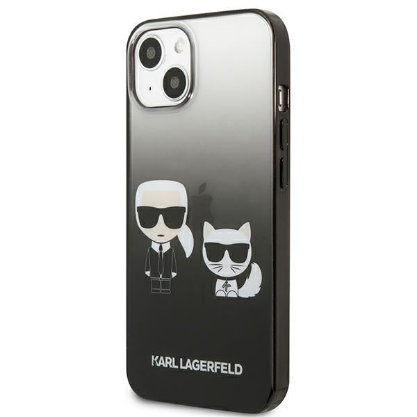 Karl Lagerfeld Gradient Ikonik Karl&Choupette Case for iPhone 13 mini - Black - Cell phone cases and covers<<<HurtelXML