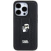 Karl Lagerfeld Gripstand Saffiano Karl&Choupette Pins case for iPhone 14 Pro Max - black - Cell phone cases