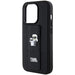 Karl Lagerfeld Gripstand Saffiano Karl&Choupette Pins case for iPhone 14 Pro Max - black - Cell phone cases