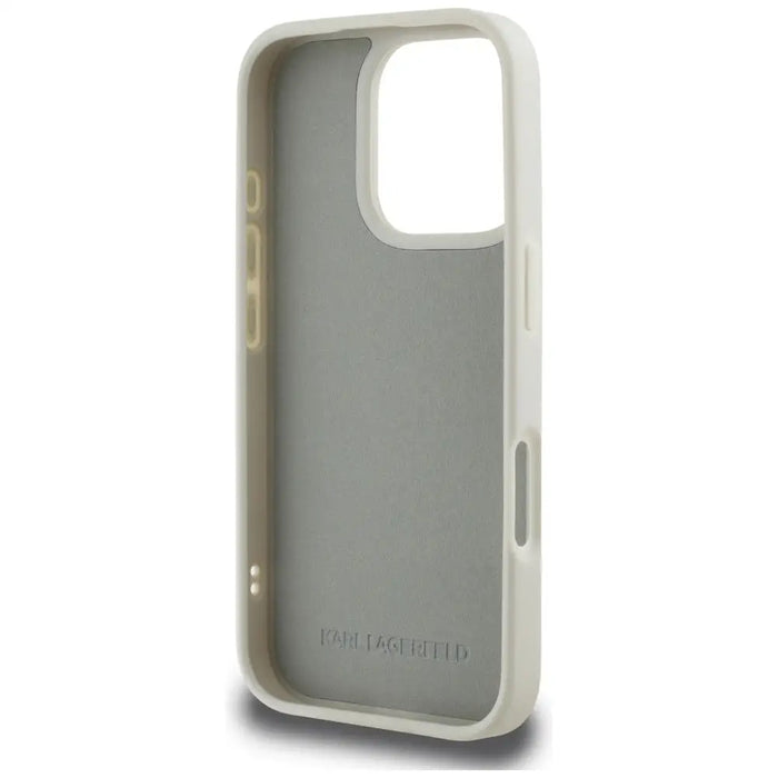 Karl Lagerfeld HC 3D Rubber Double Heads iPhone 16 Pro Max Case - Beige - Cell phone cases and covers<<<HurtelXML