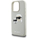 Karl Lagerfeld HC 3D Rubber Double Heads iPhone 16 Pro Max Case - Beige - Cell phone cases and covers<<<HurtelXML